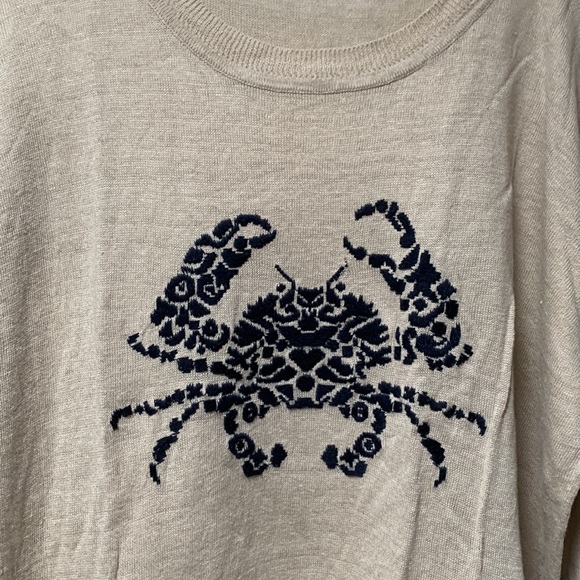 J. Crew Crab Linen Sweater - Picture 2 of 2
